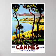 Vintage Reise, Cannes Plakatdruck