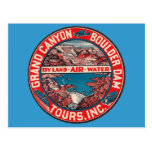 Vintage Reise - Grand Canyon/Boulder-Verdammung Postkarte