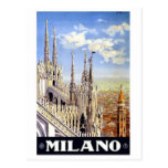 Vintage Reise Mailands Italien Postkarten