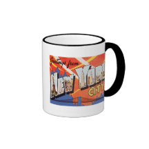 Vintage Reise New York City Kaffee Haferl