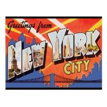 Vintage Reise New York City Postkarte