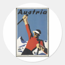 Vintage Reise-Plakat-Anzeigen-Retro Drucke Runde Aufkleber