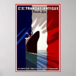 Vintage Reise-Plakat-Reise-Franzose-Zwischenlage