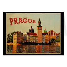 Vintage Reise Prags Karten