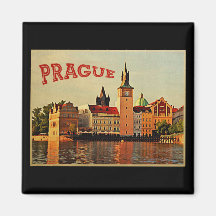 Vintage Reise Prags Kühlschrankmagnete