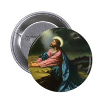 Vintage Religion, Jesus betender Christus, Gethsem Anstecknadelbutton