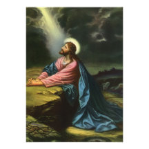 Vintage Religion, Jesus betender Christus, Gethsem Ankündigungskarten