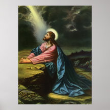 Vintage Religion, Jesus betender Christus, Gethsem Posterdruck