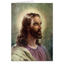 Vintage religiöse Leute, Porträt von Jesus Christu Grußkarten