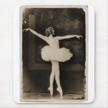 Vintage Retro Frauen-Ballett-Tänzer-Frau Mauspad