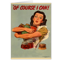 Vintage Retro Frauen WW2 selbstverständlich kann i Grußkarten