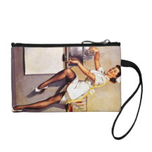 Vintage Retro Gil Elvgren Nurse Pin Up Girl Coin Wallets