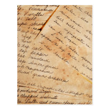 Vintage Rezepte Postkarten