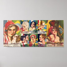 Vintage Rio- de Janeirosammlung Plakatdruck