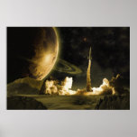 Vintage Rocket-Produkteinführung Plakat