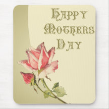 Vintage rosa Rose Mousepad