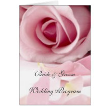 Vintage rosa Rosen, die Programm Wedding sind Grußkarte