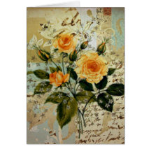 Vintage Rosen-Collage Grußkarten