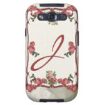 Vintage Rosen, Damast und Monogramm