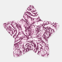 Vintage Rosen in Lila Sticker