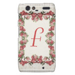 Vintage Rosen, Streifen, Damast u. Monogramm Motorola Droid RAZR Hüllen
