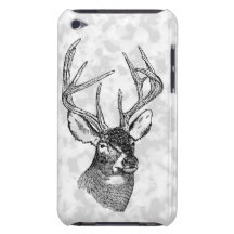 Vintage Rotwildkunstgraphik Barely There iPod Case
