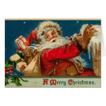 Vintage Sankt-Weihnachtskarte