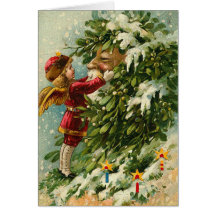 Vintage Sankt-Weihnachtskarte