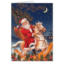 Vintage Sankt-Weihnachtskarte