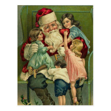 Vintage Sankt-Weihnachtspostkarten