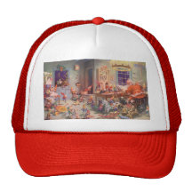 Vintage Sankt Werkstatt-Nordpolelfe und -spielware Trucker Caps