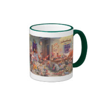 Vintage Sankt Werkstatt-Nordpolelfe und -spielware Teetasse