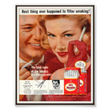 Vintage Schlag-Parade-Zigaretten-Werbung 1957 Fotografien