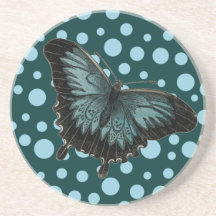 Vintage Schmetterlings-Motte Bierdeckel