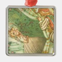 Vintage Schneewittchen-Prinzessin, Prinz Bezaubern Weihnachtsornament