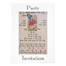 Vintage Schulplakat-Party Einladung