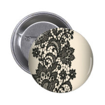 Vintage schwarze Spitze-beige Paris-Mode Anstecknadel