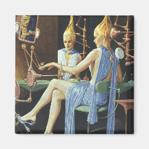 Vintage Science Fiction-Wellness-Center-Schönheits Magnete