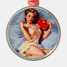 Vintage Secret Diary Gil Elvgren Pin Up Girl Ornament
