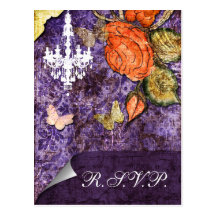 Vintage Shabby Chic Faszination lila UAWG Postkarten