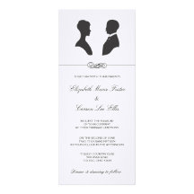 Vintage Silhouette-Hochzeit Personalisierte Ankündigungen