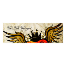 Vintage städtische Tätowierung Winged Herz-Geschäf Visitenkartenvorlage