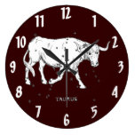 Vintage Stier-Wand-Uhr