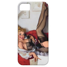 Vintage Telefon Pin-Up Girl.Gil Elvgren iPhone 5 Hülle