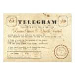 Vintage Telegramm-Einladungs-Postkarte