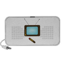 Vintage Television with Remote iPod Speakers