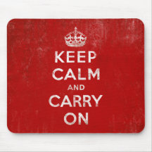 Vintage tiefrote beunruhigt behalten Ruhe und mach Mousepad