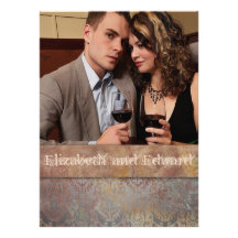 Vintage toskanische Damast-Italiener-Eleganz Personalisierte Einladungen