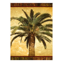 Vintage tropische Palme Individuelle Einladungen