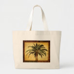 Vintage tropische Palme Leinentaschen